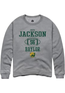 Brock Jackson  Rally Baylor Bears Mens Graphite NIL Sport Icon Long Sleeve Crew Sweatshirt