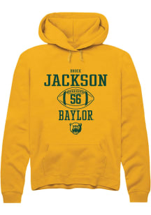 Brock Jackson  Rally Baylor Bears Mens Gold NIL Sport Icon Long Sleeve Hoodie