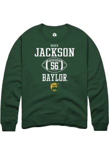 Brock Jackson  Rally Baylor Bears Mens Green NIL Sport Icon Long Sleeve Crew Sweatshirt