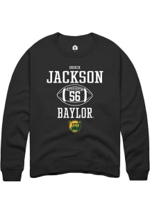 Brock Jackson  Rally Baylor Bears Mens Black NIL Sport Icon Long Sleeve Crew Sweatshirt