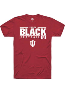 Kaelon Black  Indiana Hoosiers Red Rally NIL Stacked Box Short Sleeve T Shirt