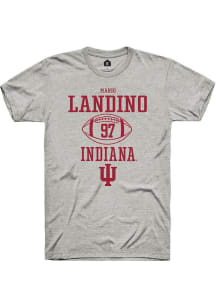 Mario Landino Ash Indiana Hoosiers NIL Sport Icon Short Sleeve T Shirt