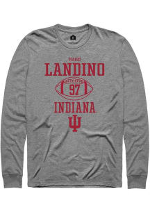 Mario Landino Rally Mens Graphite Indiana Hoosiers NIL Sport Icon Tee