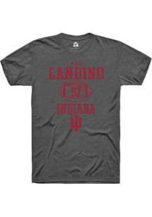 Mario Landino Dark Grey Indiana Hoosiers NIL Sport Icon Short Sleeve T Shirt