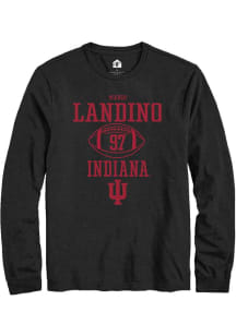 Mario Landino Rally Mens Black Indiana Hoosiers NIL Sport Icon Tee