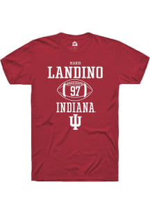 Mario Landino Red Indiana Hoosiers NIL Sport Icon Short Sleeve T Shirt