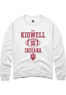 Nick Kidwell Rally Mens White Indiana Hoosiers NIL Sport Icon Crew Sweatshirt