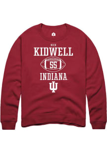 Nick Kidwell Rally Mens Red Indiana Hoosiers NIL Sport Icon Crew Sweatshirt