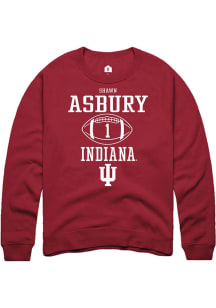 Shawn Asbury II Rally Mens Red Indiana Hoosiers NIL Sport Icon Crew Sweatshirt