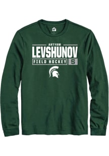 Artyom Levshunov  Michigan State Spartans Green Rally NIL Stacked Box Long Sleeve T Shirt