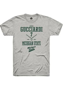 David Gucciardi  Michigan State Spartans Ash Rally NIL Sport Icon Short Sleeve T Shirt