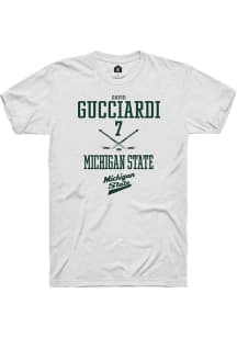 David Gucciardi  Michigan State Spartans White Rally NIL Sport Icon Short Sleeve T Shirt