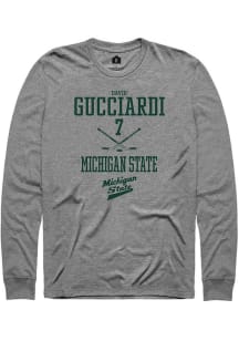 David Gucciardi  Michigan State Spartans Graphite Rally NIL Sport Icon Long Sleeve T Shirt