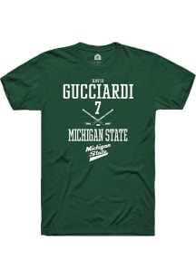 David Gucciardi  Michigan State Spartans Green Rally NIL Sport Icon Short Sleeve T Shirt