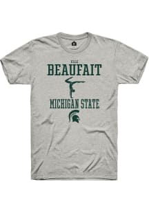 Elle Beaufait  Michigan State Spartans Ash Rally NIL Sport Icon Short Sleeve T Shirt
