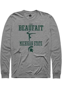 Elle Beaufait  Michigan State Spartans Grey Rally NIL Sport Icon Long Sleeve T Shirt