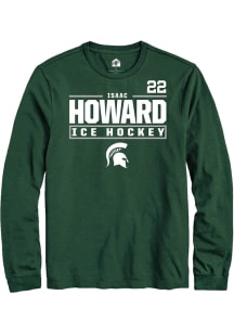 Isaac Howard Rally Mens Green Michigan State Spartans NIL Stacked Box Tee