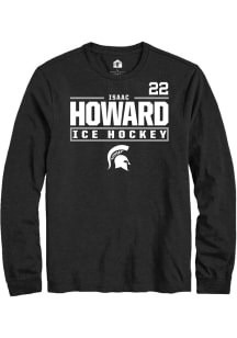 Isaac Howard Rally Mens Black Michigan State Spartans NIL Stacked Box Tee