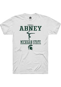Kendall Abney White Michigan State Spartans NIL Sport Icon Short Sleeve T Shirt