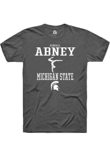 Kendall Abney Dark Grey Michigan State Spartans NIL Sport Icon Short Sleeve T Shirt