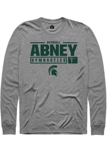Kendall Abney Rally Mens Graphite Michigan State Spartans NIL Stacked Box Tee
