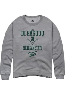 Luca Di Pasquo Rally Mens Graphite Michigan State Spartans NIL Sport Icon Crew Sweatshirt