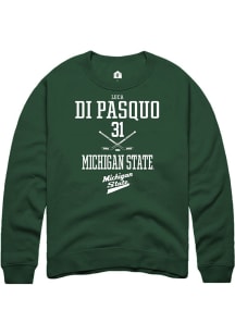 Luca Di Pasquo Rally Mens Green Michigan State Spartans NIL Sport Icon Crew Sweatshirt