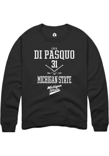 Luca Di Pasquo Rally Mens Black Michigan State Spartans NIL Sport Icon Crew Sweatshirt