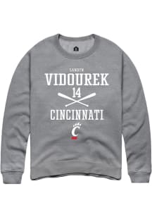 Landyn Vidourek  Rally Cincinnati Bearcats Mens Graphite NIL Sport Icon Long Sleeve Crew Sweatsh..