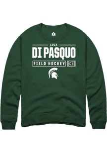 Luca Di Pasquo Rally Mens Green Michigan State Spartans NIL Stacked Box Crew Sweatshirt