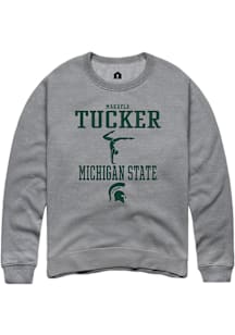 Makayla Tucker  Rally Michigan State Spartans Mens Graphite NIL Sport Icon Long Sleeve Crew Sweats..