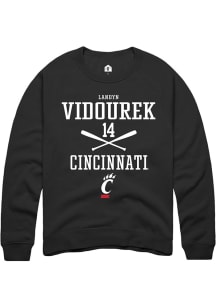 Landyn Vidourek  Rally Cincinnati Bearcats Mens Black NIL Sport Icon Long Sleeve Crew Sweatshirt