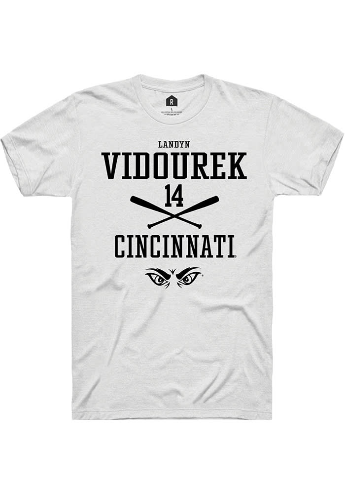 Landyn Vidourek Cincinnati Bearcats White Rally NIL Sport Icon Short Sleeve T Shirt