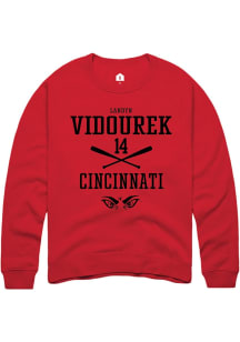 Landyn Vidourek  Rally Cincinnati Bearcats Mens Red NIL Sport Icon Long Sleeve Crew Sweatshirt