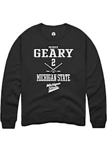 Patrick Geary  Rally Michigan State Spartans Mens Black NIL Sport Icon Long Sleeve Crew Sweatshirt