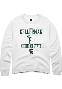 Sage Kellerman  Rally Michigan State Spartans Mens White NIL Sport Icon Long Sleeve Crew Sweatsh..