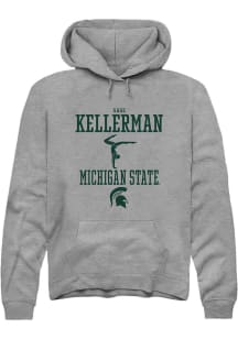 Sage Kellerman  Rally Michigan State Spartans Mens Grey NIL Sport Icon Long Sleeve Hoodie
