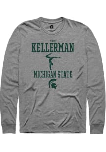 Sage Kellerman  Michigan State Spartans Grey Rally NIL Sport Icon Long Sleeve T Shirt