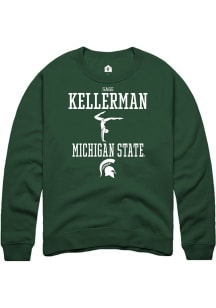 Sage Kellerman  Rally Michigan State Spartans Mens Green NIL Sport Icon Long Sleeve Crew Sweatsh..