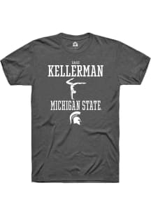 Sage Kellerman  Michigan State Spartans Dark Grey Rally NIL Sport Icon Short Sleeve T Shirt