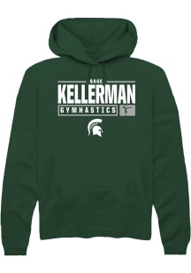 Sage Kellerman  Rally Michigan State Spartans Mens Green NIL Stacked Box Long Sleeve Hoodie