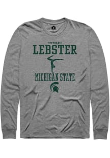 Stephanie Lebster Rally Mens Graphite Michigan State Spartans NIL Sport Icon Tee