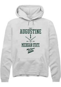 Trey Augustine  Rally Michigan State Spartans Mens White NIL Sport Icon Long Sleeve Hoodie