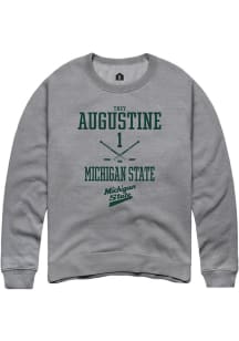 Trey Augustine  Rally Michigan State Spartans Mens Graphite NIL Sport Icon Long Sleeve Crew Swea..