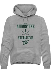 Trey Augustine Rally Mens Graphite Michigan State Spartans NIL Sport Icon Hooded Sweatshirt