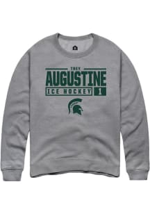 Trey Augustine  Rally Michigan State Spartans Mens Graphite NIL Stacked Box Long Sleeve Crew Swe..