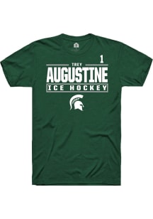Trey Augustine Green Michigan State Spartans NIL Stacked Box Short Sleeve T Shirt