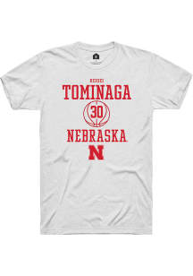 Keisei Tominaga  Nebraska Cornhuskers White Rally NIL Sport Icon Short Sleeve T Shirt