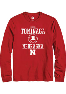 Keisei Tominaga  Nebraska Cornhuskers Red Rally NIL Sport Icon Long Sleeve T Shirt