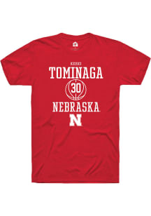 Keisei Tominaga  Nebraska Cornhuskers Red Rally NIL Sport Icon Short Sleeve T Shirt
